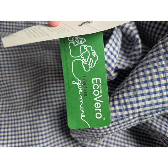 Nobody's Child Women's Sz 12 Dress Delilah Gingham Cotton Cottage Homestead Blue - Picture 11 of 14